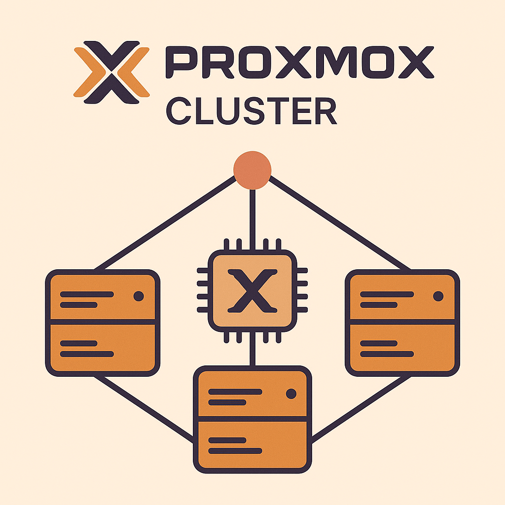 Proxmox cluster ilustrácia